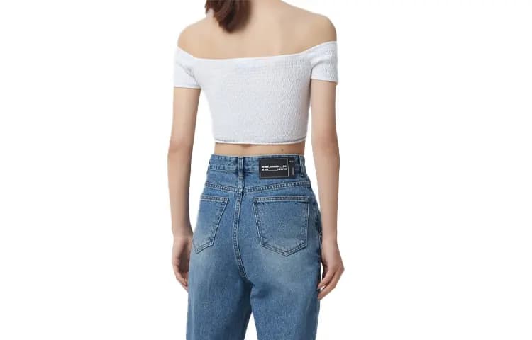 WE11DONE Off-Shoulder Bustier Ağ 2