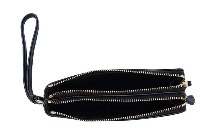 COACH Corner Zip Monogram Qadın Çantası Qara/Qəhvəyi 4