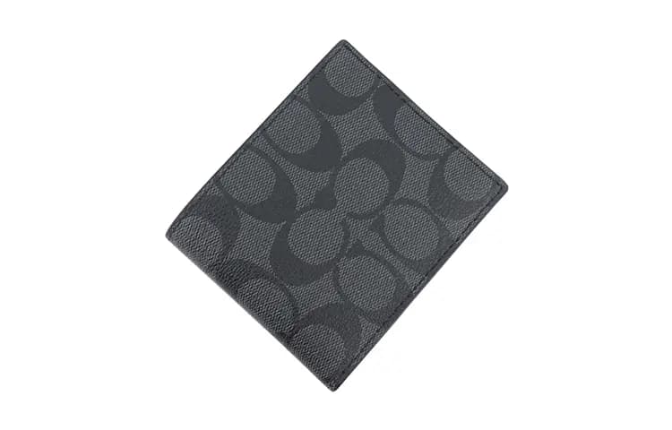COACH PVC Pul kisəsi Kişi Qara/Boz 2