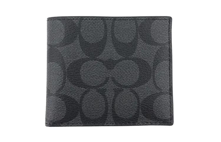 COACH PVC Pul kisəsi Kişi Qara/Boz