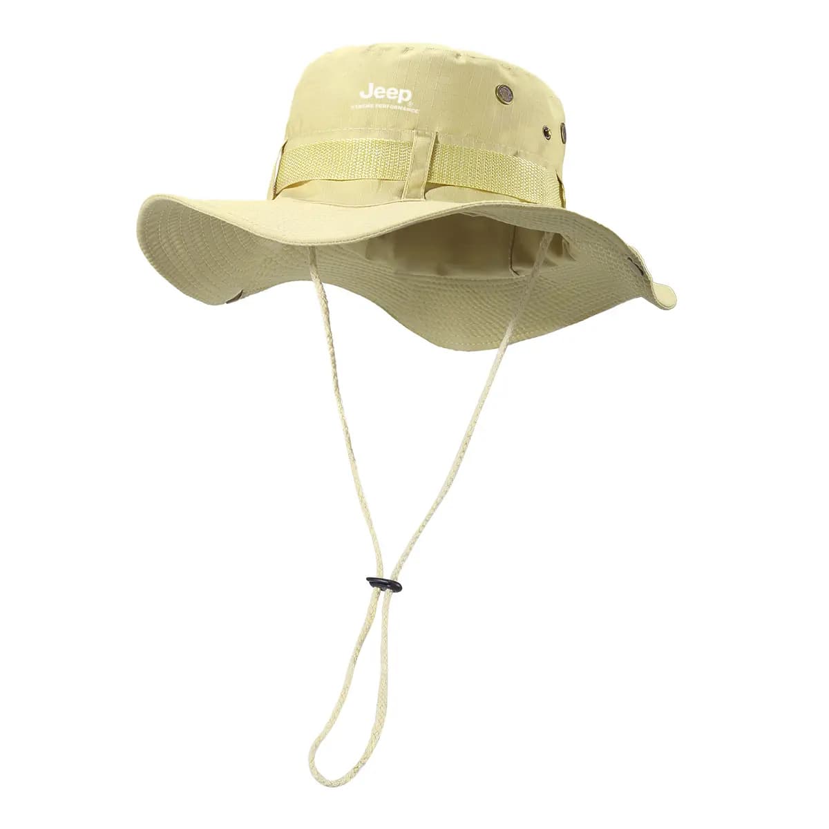 Jeep Sun Hat UV-Protective Summer Men's Outdoor Cycling Fisherman Hat Women Polyester Sun Hat Unisex 17