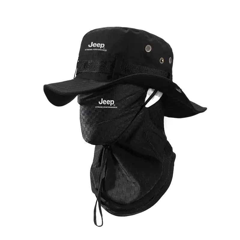 Jeep Sun Hat UV-Protective Summer Men's Outdoor Cycling Fisherman Hat Women Polyester Sun Hat Unisex 8