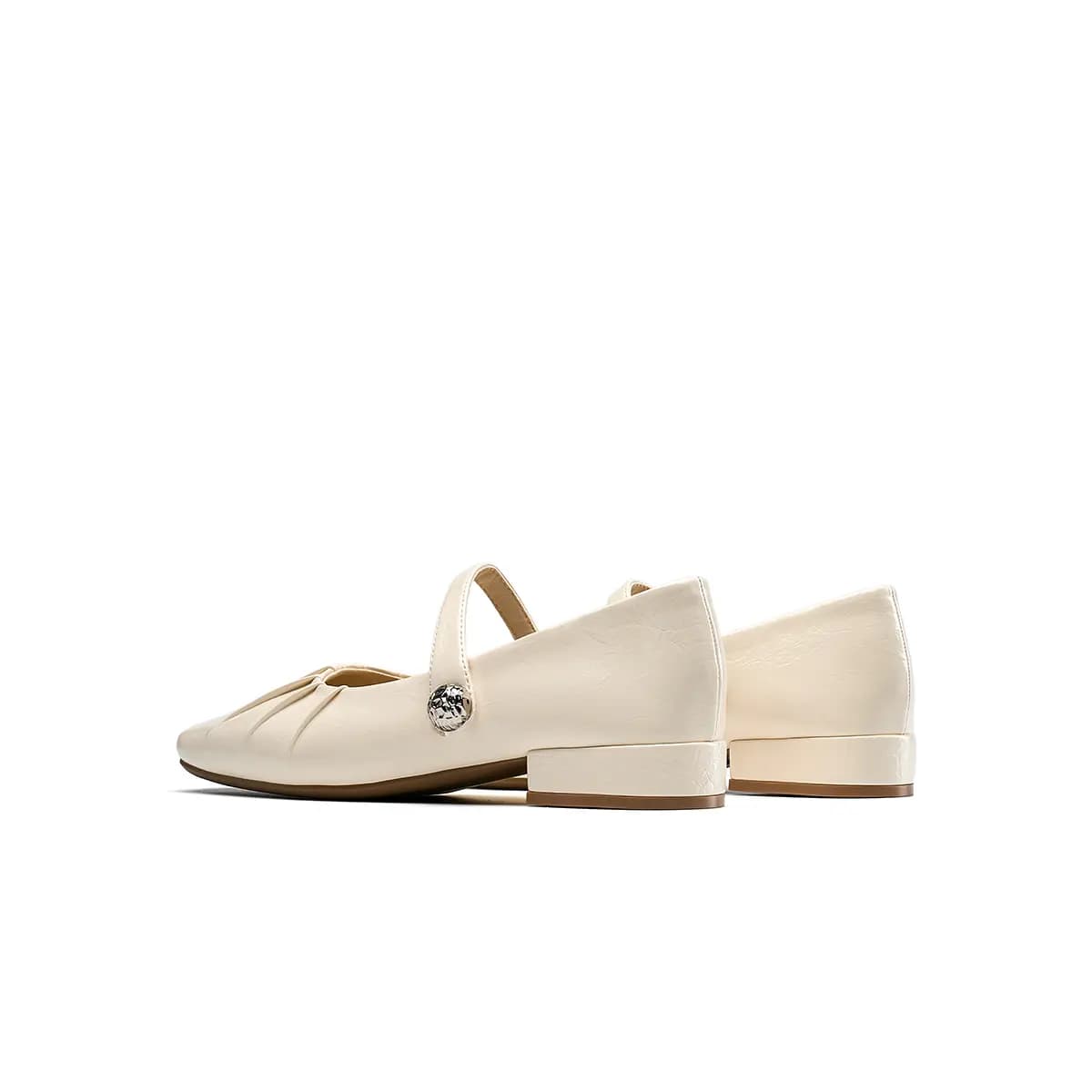 EBLAN Fashion Versatile Elegant Mary Jane Shoes Women's Beige 4