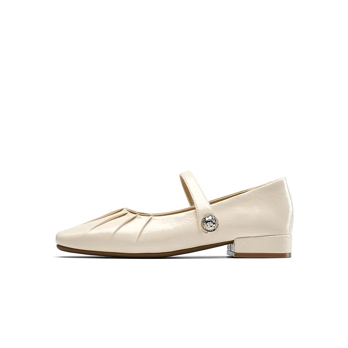 EBLAN Fashion Versatile Elegant Mary Jane Shoes Women's Beige