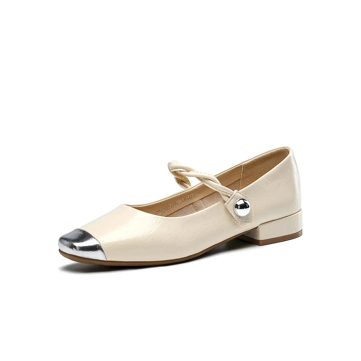EBLAN Versatile Fashion Elegant Mary Jane Shoes Women's Beige 2
