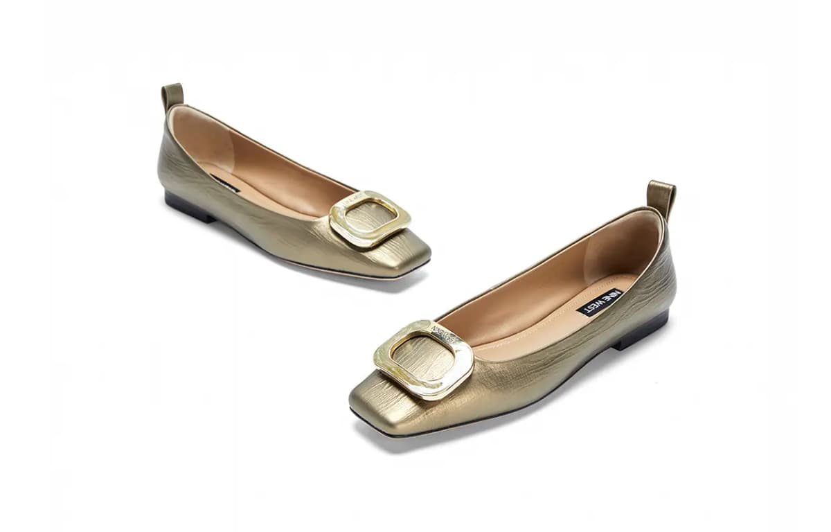 NINE WEST Leather Fashion Versatile Women's Casual Shoes Women's 6