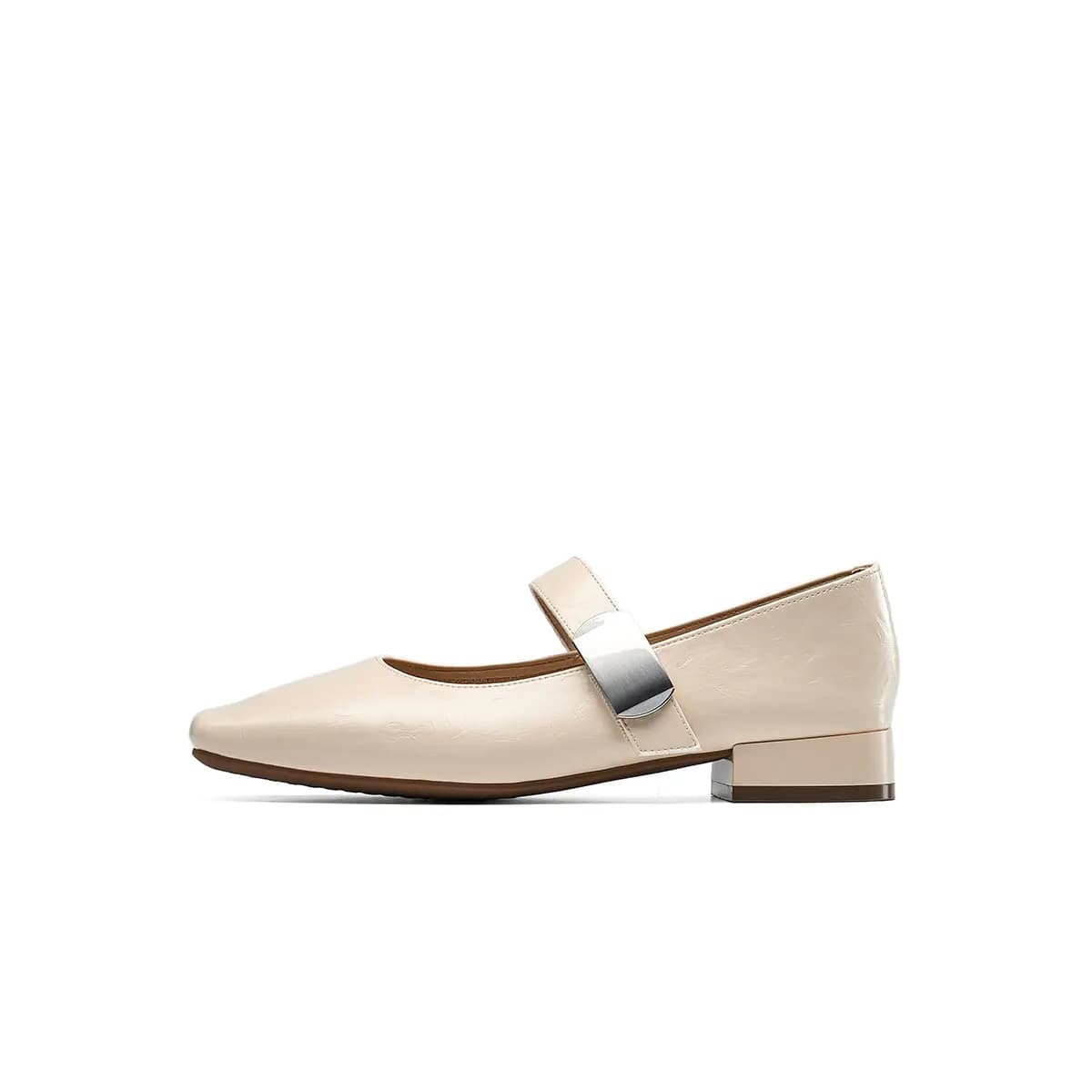 EBLAN Trendy Fashion Mary Jane Shoes Women's Beige