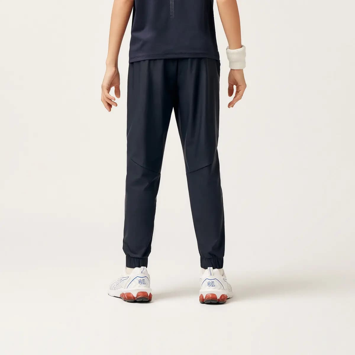 Youth Asics Mid-Rise Versatile Comfortable Breathable Knit Sweatpants Navy 4