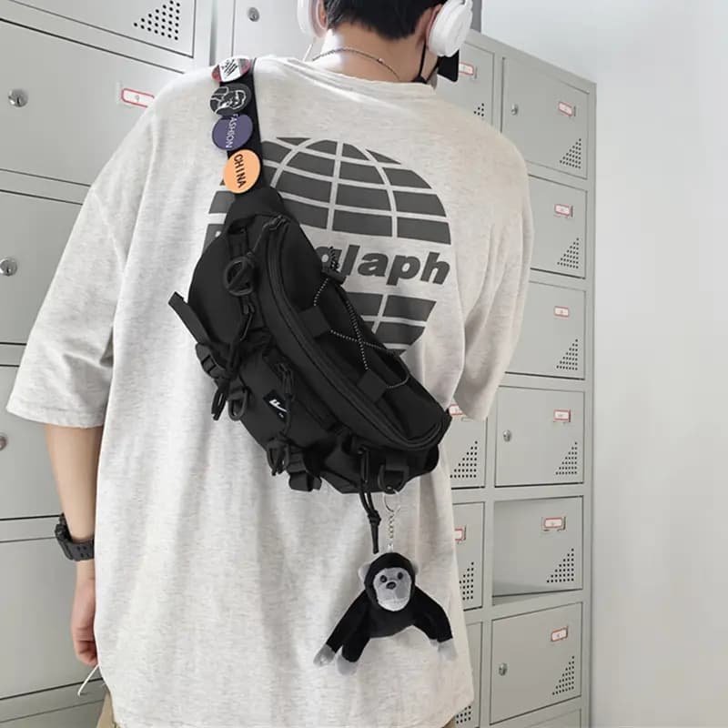Warrior Nylon Sling Bag Tubas Unisex Black 5