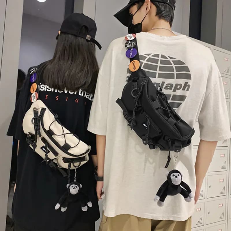 Warrior Nylon Sling Bag Tubas Unisex Black 4