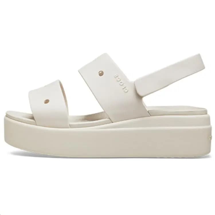 Crocs Qadın Çimərlik Sandalı Ağ/Boz