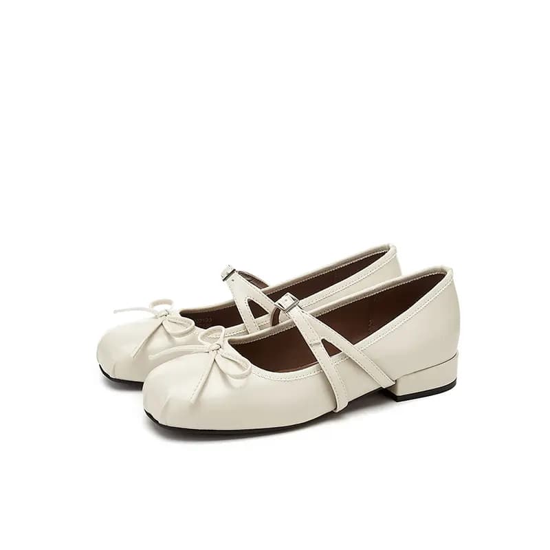 DAPHNE PU Synthetic Leather Round Toe Fashion Breathable Comfortable Slip-Resistant Wear-Resistant Daily Classic Commute Work Simple Elegant Chunky Heel Mary Jane Shoes Women's 3