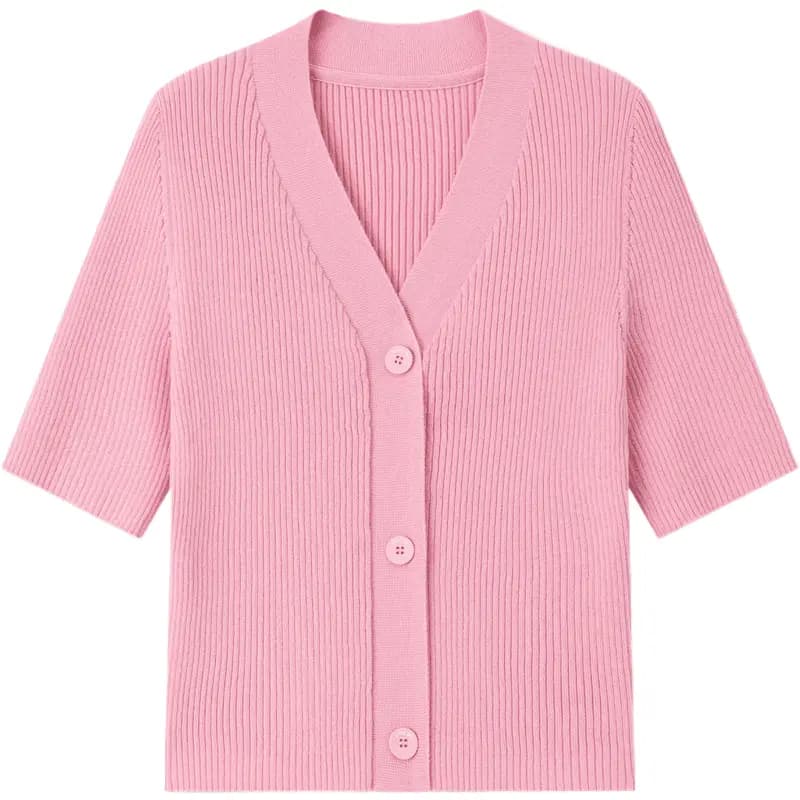 GAP Solid Simple Comfortable V-Neck Knit Top Women's 5