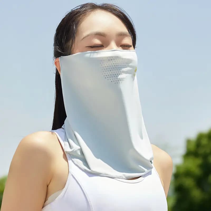 Jeep Neck Gaiter Summer Breathable Ice Silk Full Face UV Protection Neck Cover Ear Loop Face Cover Outdoor Riding Polyester Sun Mask Unisex Couple's 8