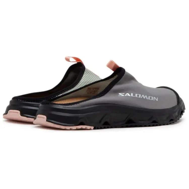 SALOMON RX Slide 3.0 Odor Resistant Slip Resistant Wrap toe Slippers Unisex Gray Black 3