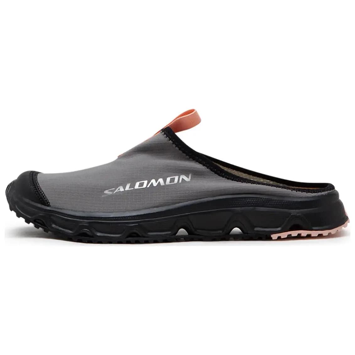 SALOMON RX Slide 3.0 Odor Resistant Slip Resistant Wrap toe Slippers Unisex Gray Black