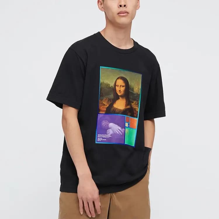 UNIQLO x Louvre Museum UT Köynək Unisex Qara 2