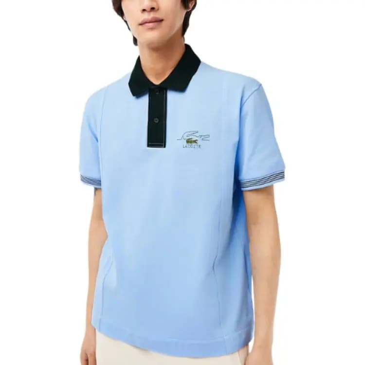 LACOSTE Kişi Qısaqol Polo Köynəyi Mavi 2