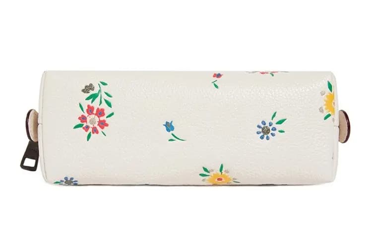 COACH Floral Print Qadın Kosmetika Çantası Ağ 5