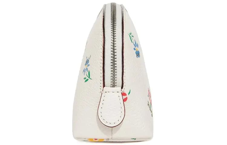 COACH Floral Print Qadın Kosmetika Çantası Ağ 3