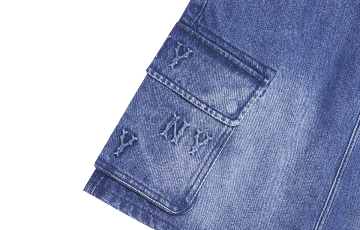 MLB MONOGRAM Reading Collection Denim Short Skirts Women's Indigo 4