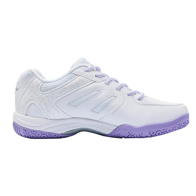 Kawasaki Wind chasing Series Anti Slip Wear Resistant Low Top Badminton Shoes Unisex White Purple 3