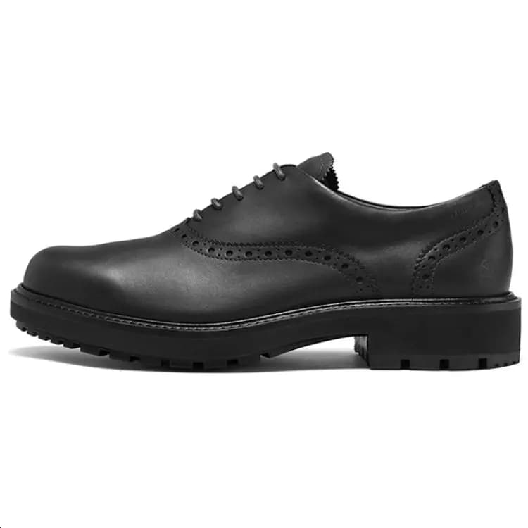 ecco Urban Oslo Cowhide Leather Perforated Comfort Dress Shoes Men's Black