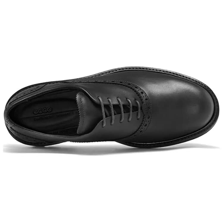 ecco Urban Oslo Cowhide Leather Perforated Comfort Dress Shoes Men's Black 5