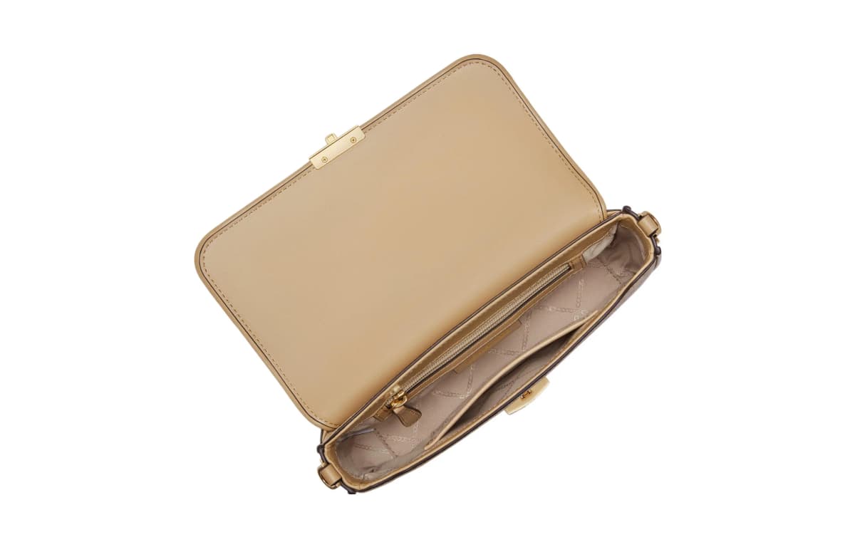 MICHAEL KORS Bradshaw Leather Shoulder Bag Trumpets Women's Camel 6