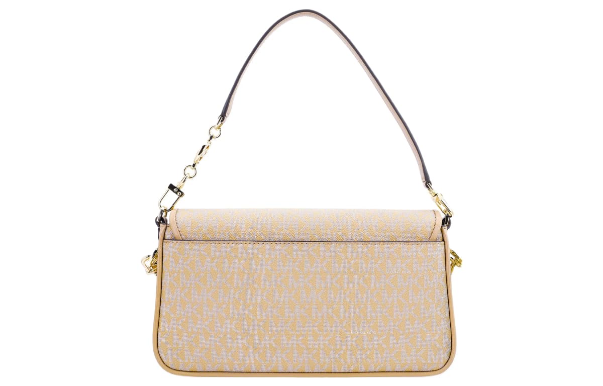 MICHAEL KORS Bradshaw Leather Shoulder Bag Trumpets Women's Camel 4