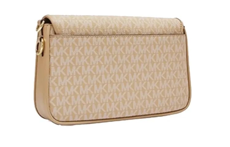 MICHAEL KORS Bradshaw Leather Shoulder Bag Trumpets Women's Camel 2