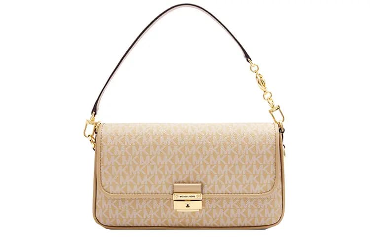 MICHAEL KORS Bradshaw Dəri Çiyin Çantası Qadın Dəvə Rəngi