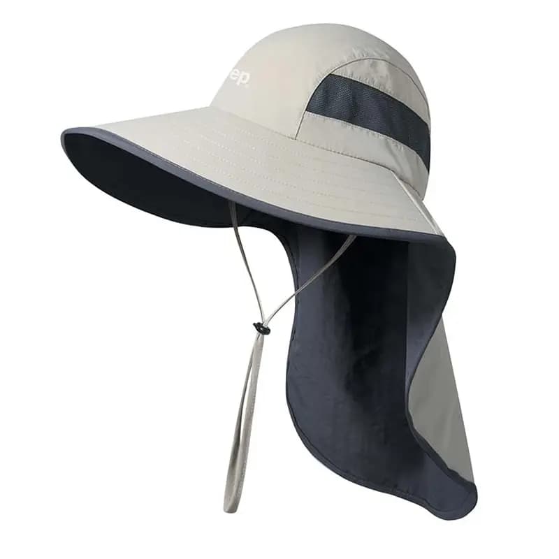 Jeep Summer Outdoor Wide Brim Sun Hat Fishing Hat Nylon UV Protection Hat Unisex Couple Style 2