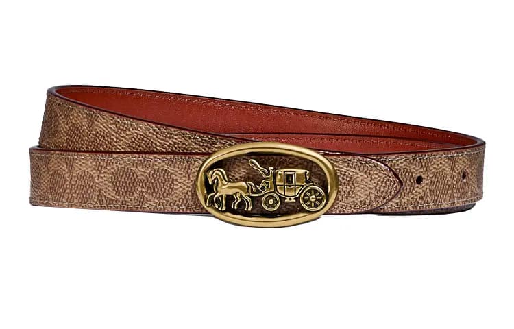 COACH Cow Leather Leather Belts Unisex 2