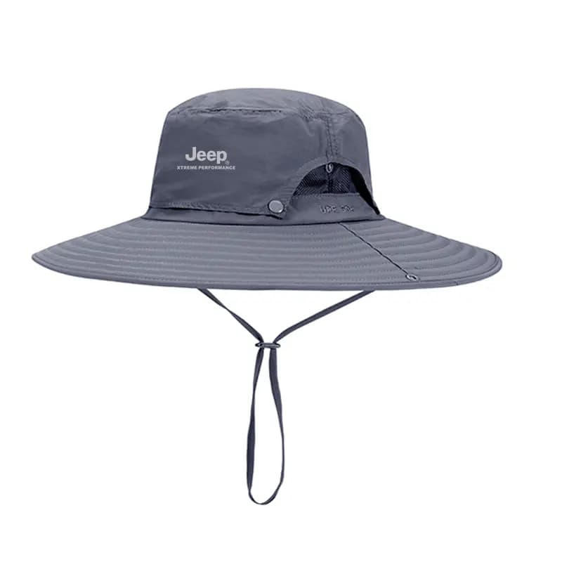 Jeep UV-Protective Outdoor Fishing Hiking Hat with Ice Silk Face Mask Set Nylon Sun Hat Unisex 5