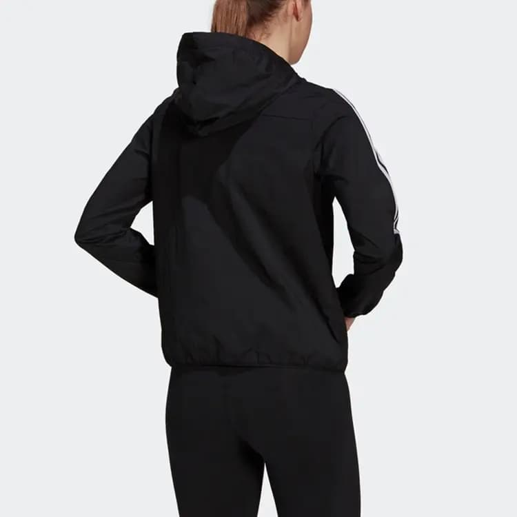 adidas Classic Stripes Woven Hooded Jacket Women's Black 4