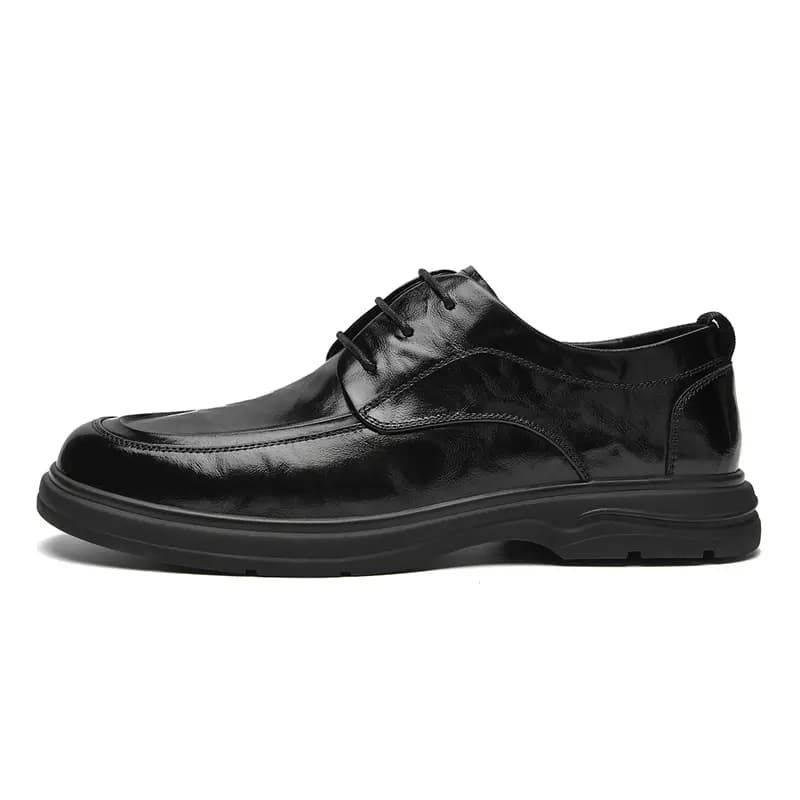 AOKANG Calf Leather Wear-Resistant Slip-Resistant Breathable British Versatile Casual Dress Shoes Men's Black 2