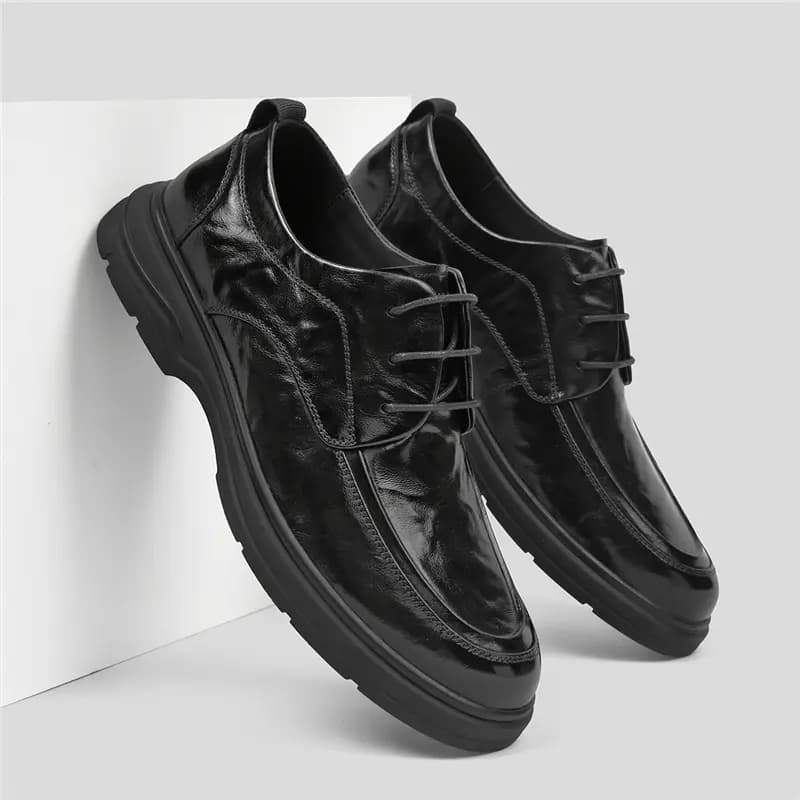 AOKANG Calf Leather Wear-Resistant Slip-Resistant Breathable British Versatile Casual Dress Shoes Men's Black 12