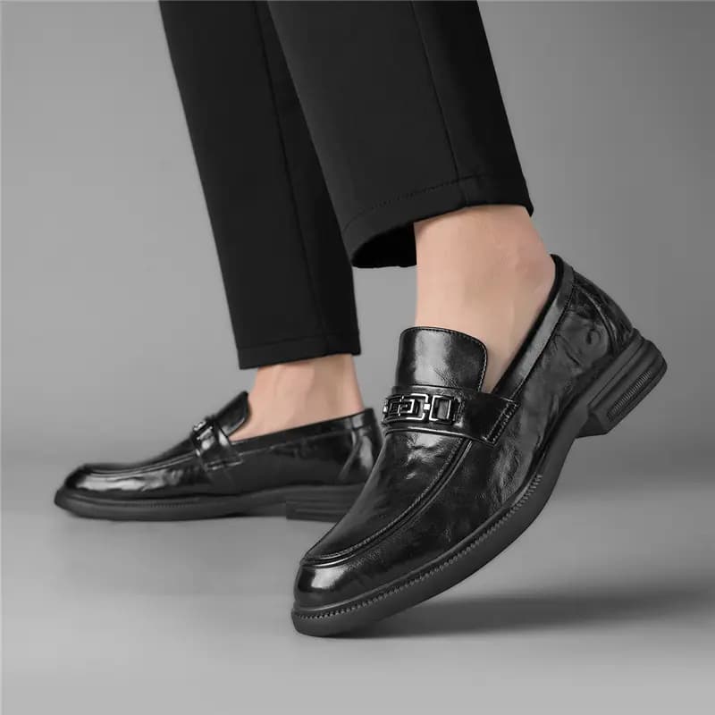 AOKANG Slip-On Business Casual Style Fashion Trendy Men's Casual Shoes Men's Black 12