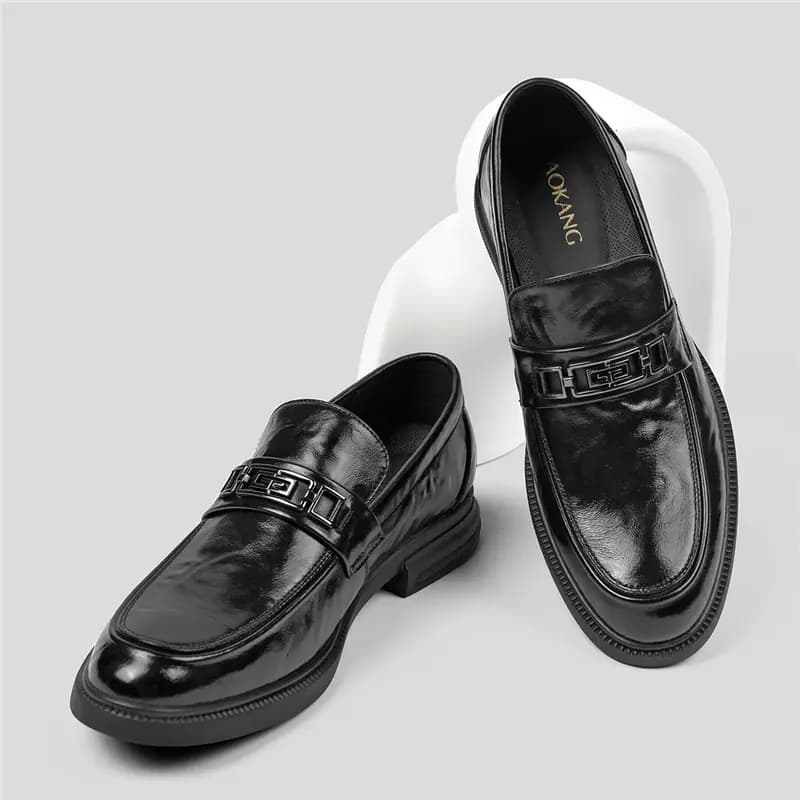 AOKANG Slip-On Business Casual Style Fashion Trendy Men's Casual Shoes Men's Black 13