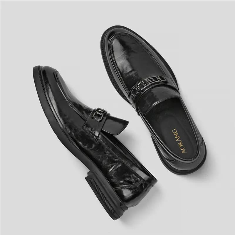 AOKANG Slip-On Business Casual Style Fashion Trendy Men's Casual Shoes Men's Black 11