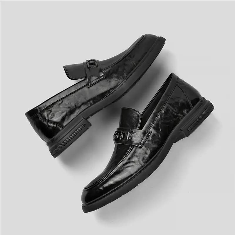 AOKANG Slip-On Business Casual Style Fashion Trendy Men's Casual Shoes Men's Black 10