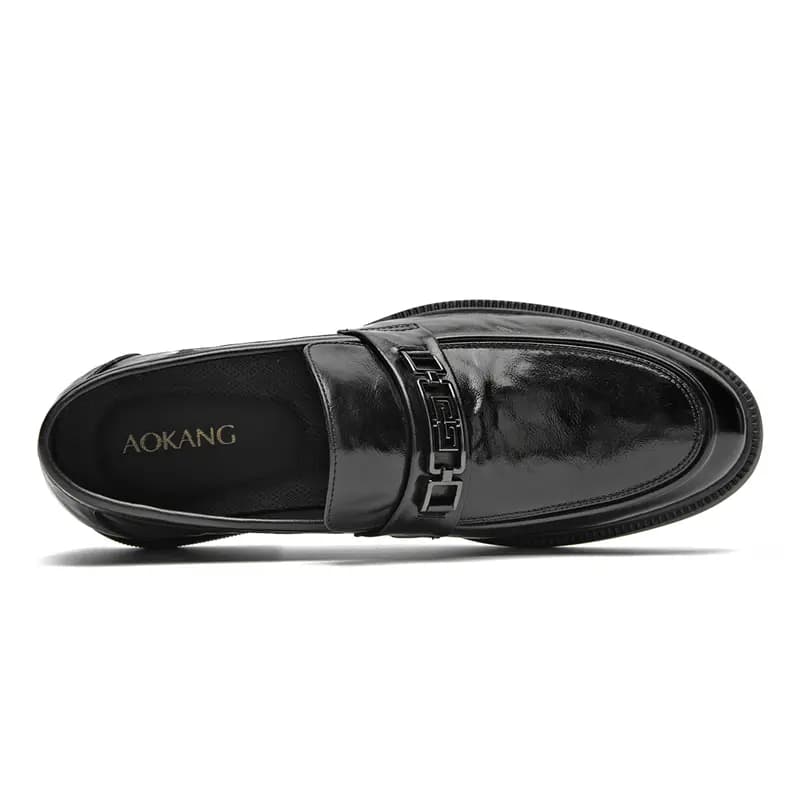 AOKANG Slip-On Business Casual Style Fashion Trendy Men's Casual Shoes Men's Black 6
