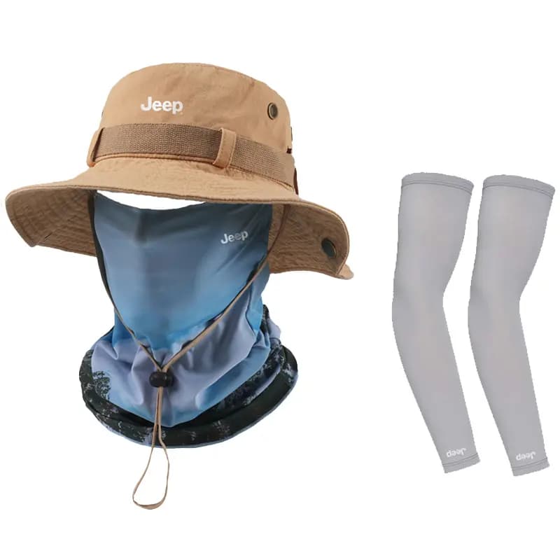 Jeep Sun Protection Full Face Mask Neck Gaiter Cotton Sun Hat Unisex Couple 9