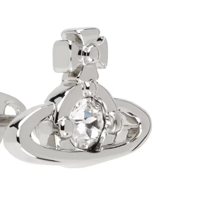 Vivienne Westwood Brass Stud Earrings Unisex Single Silver 3