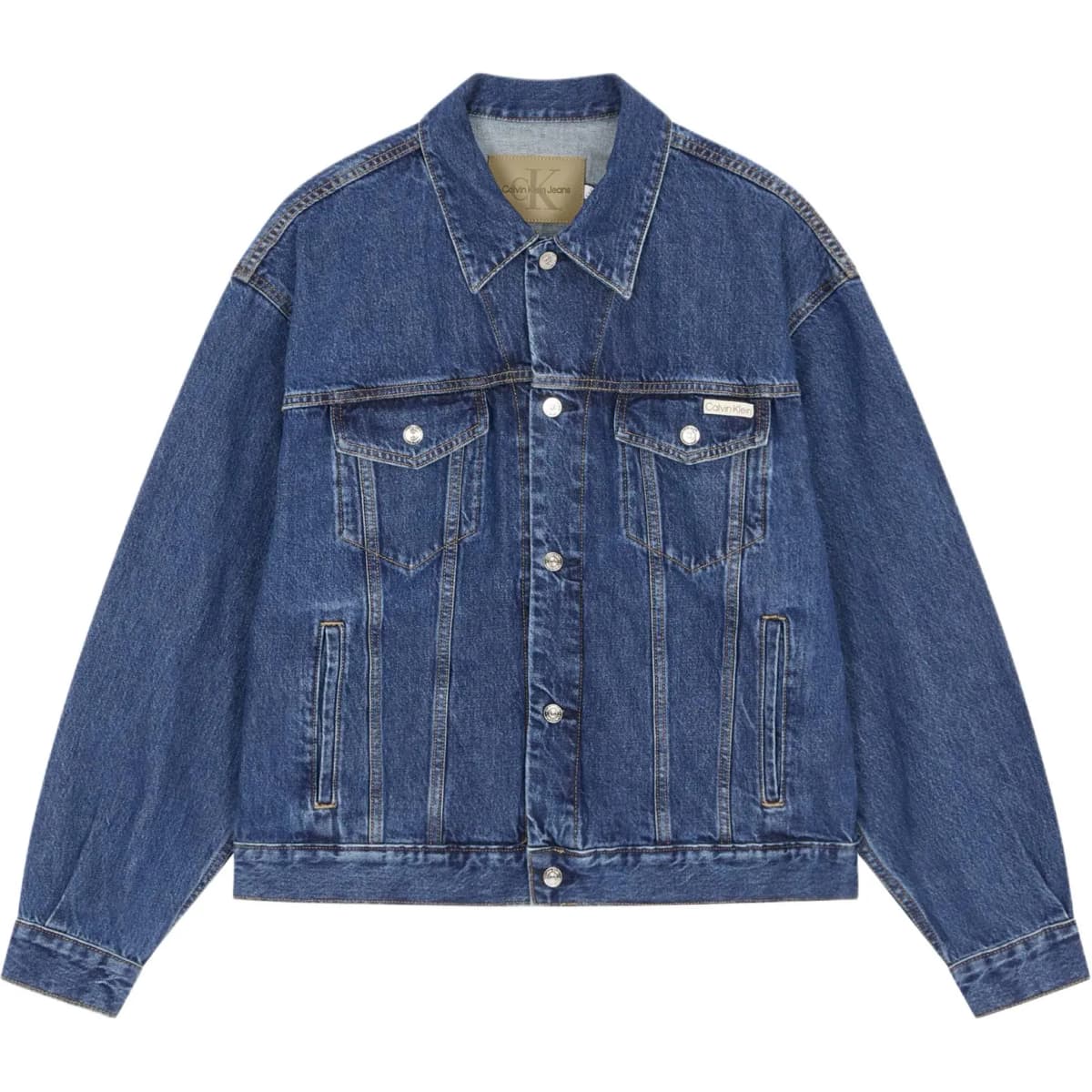 Calvin Klein Kişi Denim Pencəyi Tünd Göy