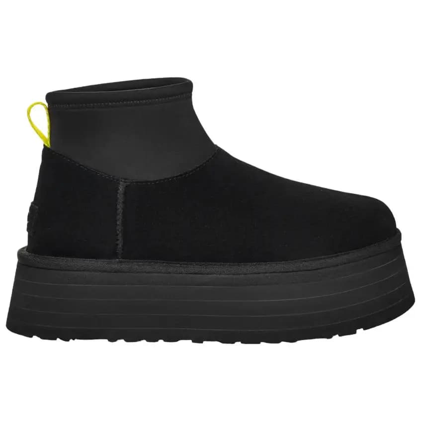 UGG Classic Mini Dipper Boot Black Yellow Women's 2