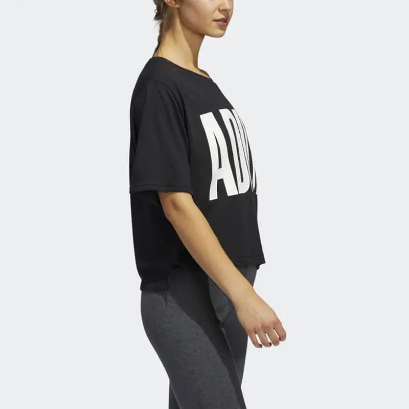 Adidas Qadın Crop Top Qara 5