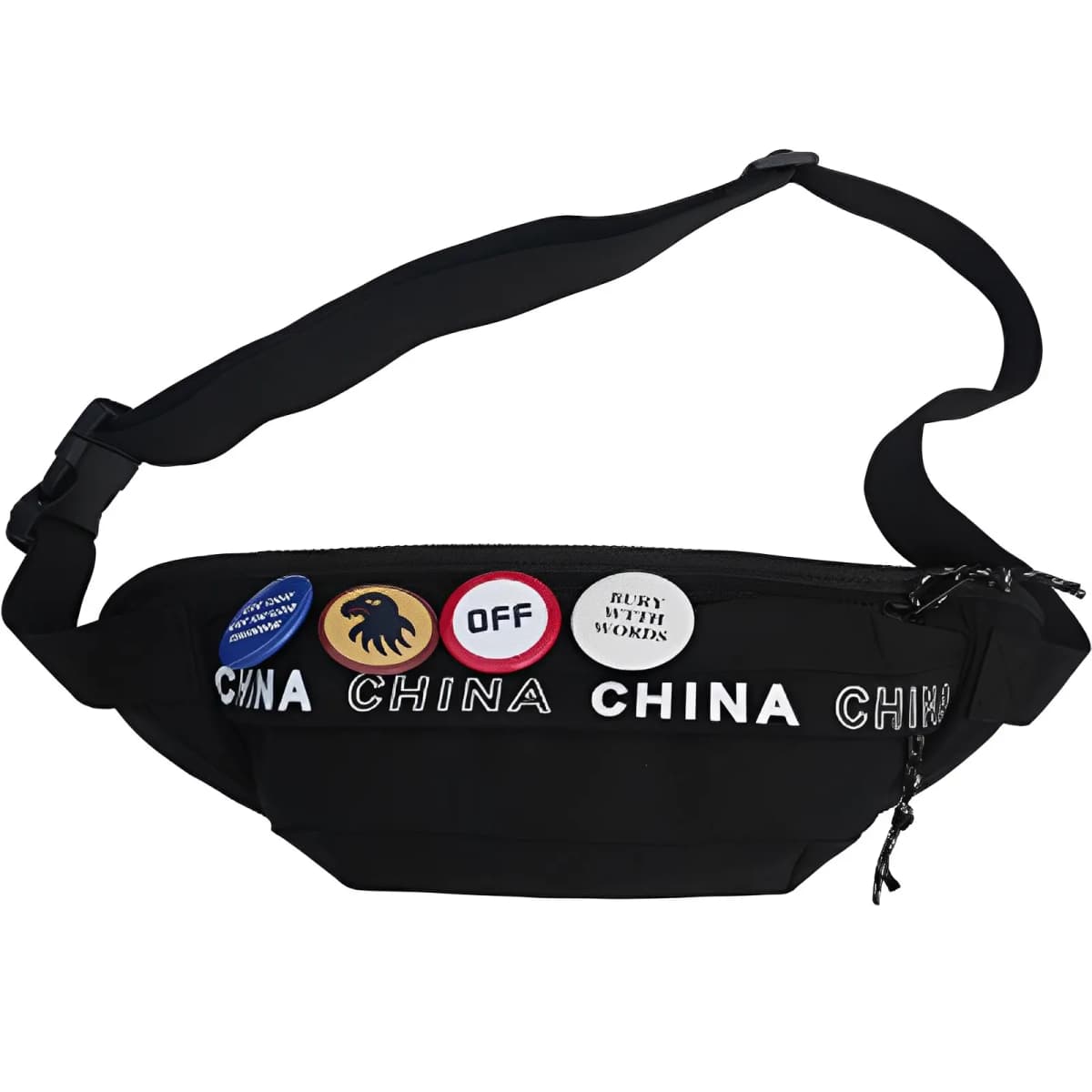 Warrior İdman Sinə Çantası Unisex Qara/Ağ 4