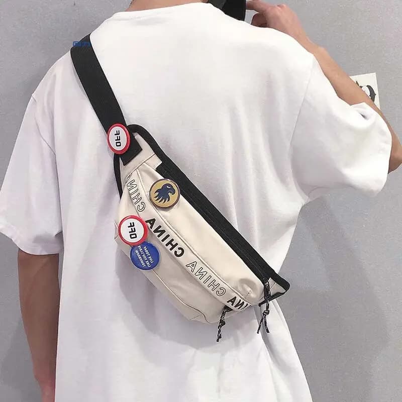 Warrior İdman Sinə Çantası Unisex Qara/Ağ 3